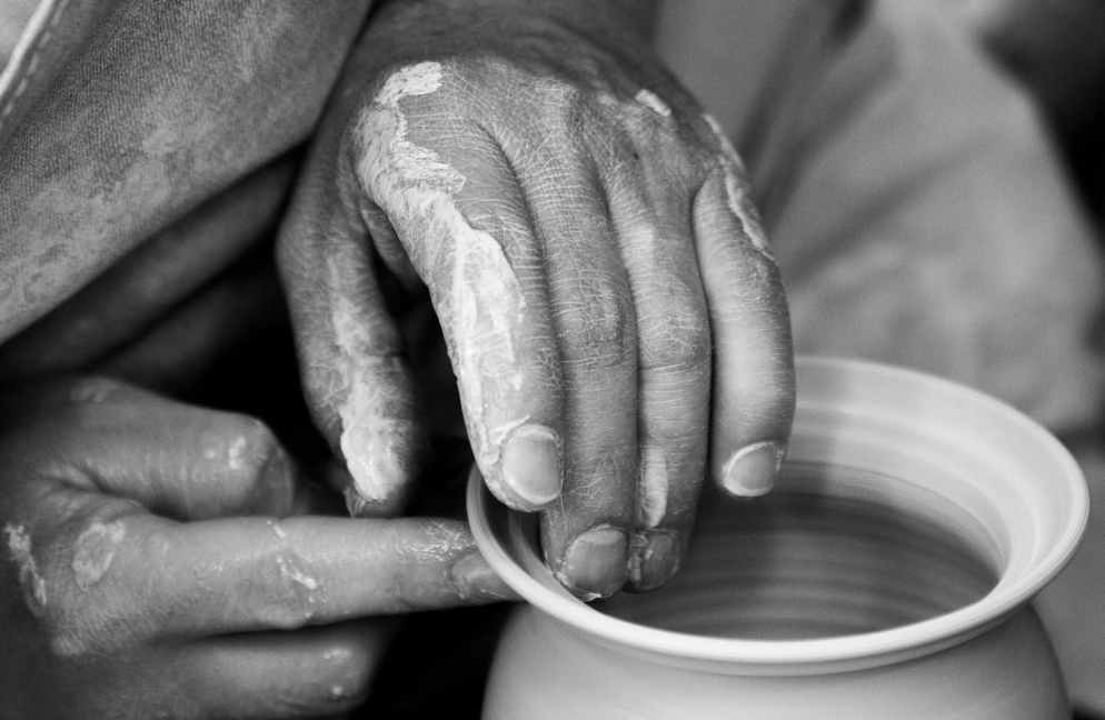 adult arts and crafts clay dirty
